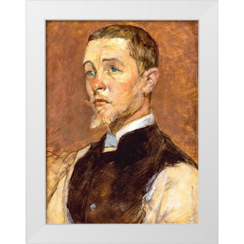Albert Rene Grenier White Modern Wood Framed Art Print by Toulouse-Lautrec, Henri de