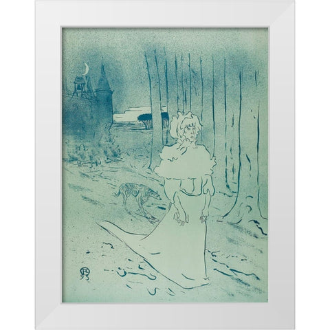 Le Tocsin White Modern Wood Framed Art Print by Toulouse-Lautrec, Henri de