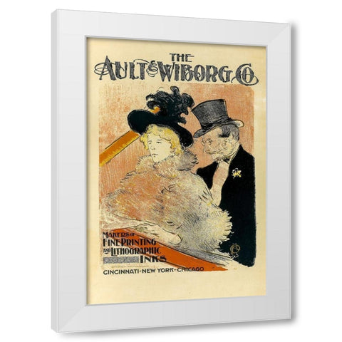 At the Concert Vintage Poster White Modern Wood Framed Art Print by Toulouse-Lautrec, Henri de