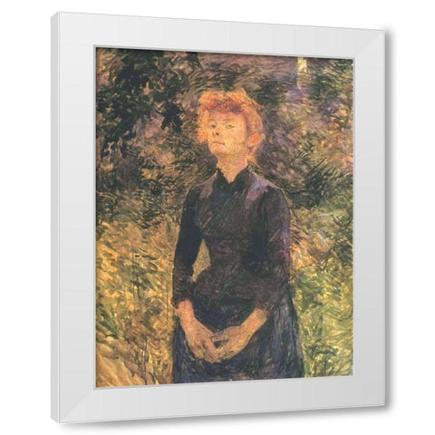 In Batignolles White Modern Wood Framed Art Print by Toulouse-Lautrec, Henri de