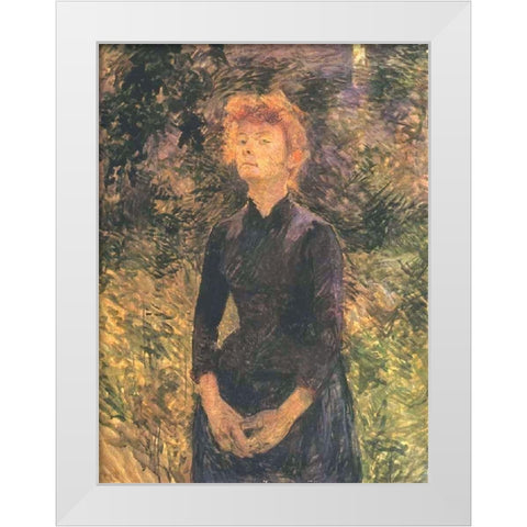 In Batignolles White Modern Wood Framed Art Print by Toulouse-Lautrec, Henri de