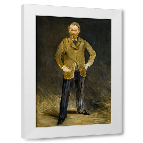 Self-Portrait White Modern Wood Framed Art Print by Manet, Edouard