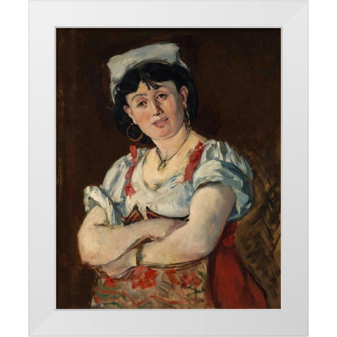 The Italian White Modern Wood Framed Art Print by Manet, Edouard