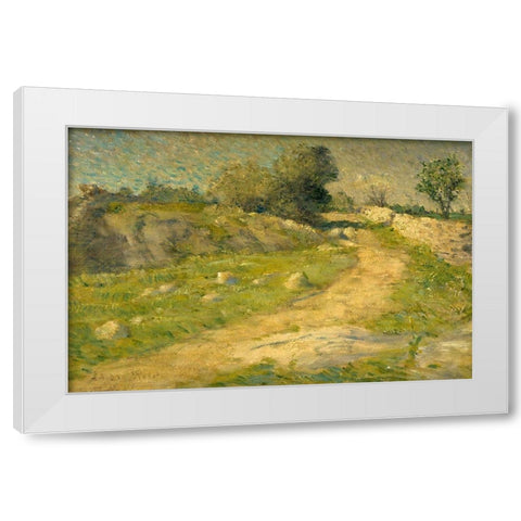 The Lane White Modern Wood Framed Art Print by Weir, J Alden