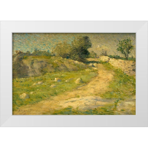 The Lane White Modern Wood Framed Art Print by Weir, J Alden