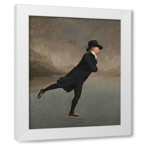 The Skating Minister White Modern Wood Framed Art Print by Raeburn, Henry