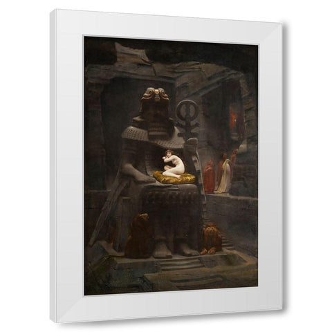 Bride of Belus White Modern Wood Framed Art Print by Motte, Henri