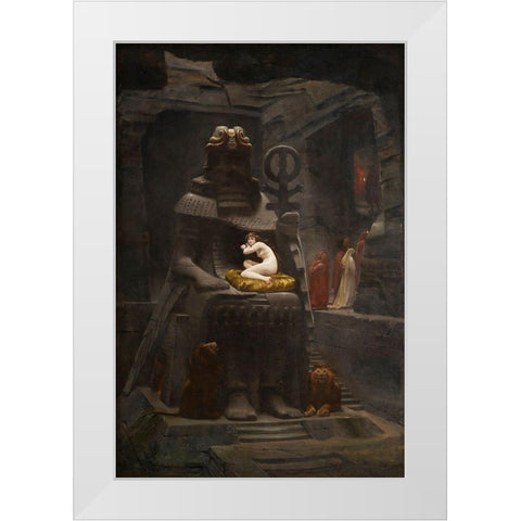 Bride of Belus White Modern Wood Framed Art Print by Motte, Henri