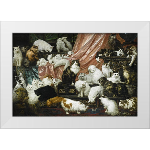 My Wifes Lovers White Modern Wood Framed Art Print by Kahler, Carl