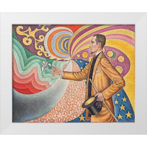 Portrait of M.Â Felix FeneonÂ  White Modern Wood Framed Art Print by Signac, Paul