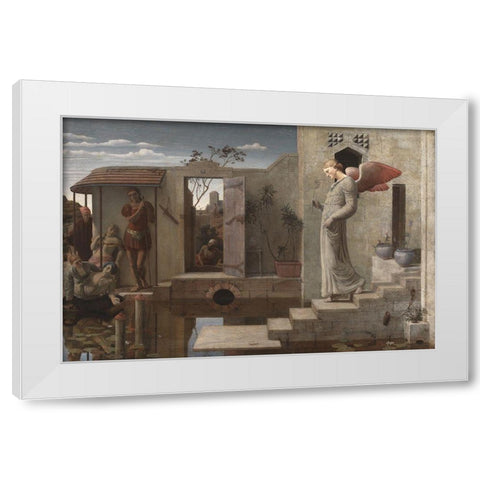 The Pool of Bethesda White Modern Wood Framed Art Print by Bateman, Robert