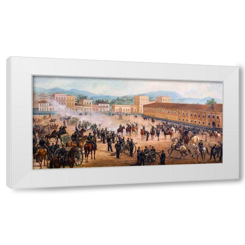 Proclamation of the Republic White Modern Wood Framed Art Print by Calixto, Benedito