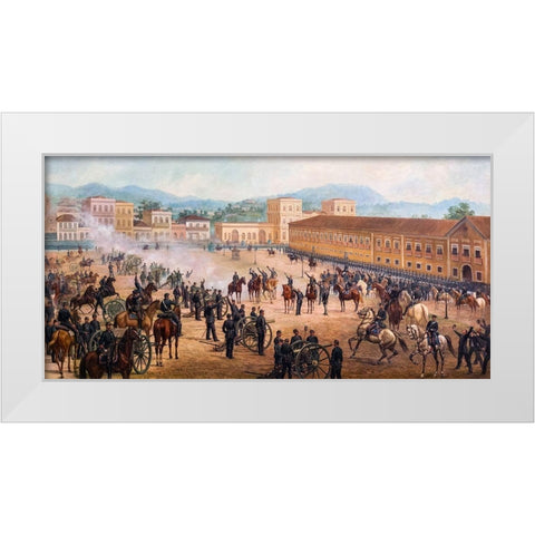 Proclamation of the Republic White Modern Wood Framed Art Print by Calixto, Benedito