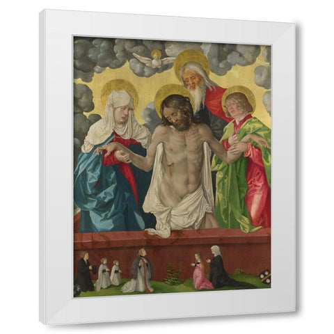 The Trinity and Mystic Pieta White Modern Wood Framed Art Print by Baldung, Hans