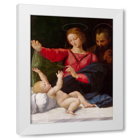 Madonna of Loreto White Modern Wood Framed Art Print by Raphael
