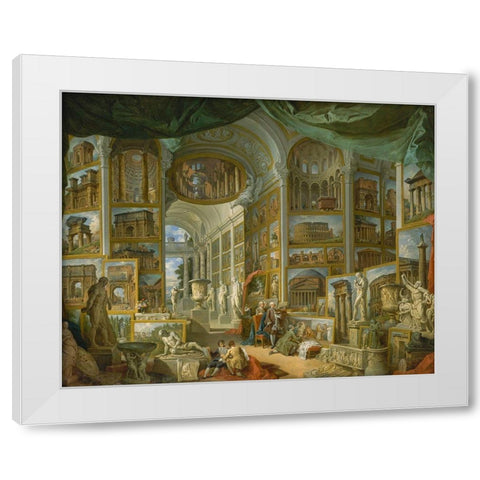Ancient Rome White Modern Wood Framed Art Print by Panini, Giovanni