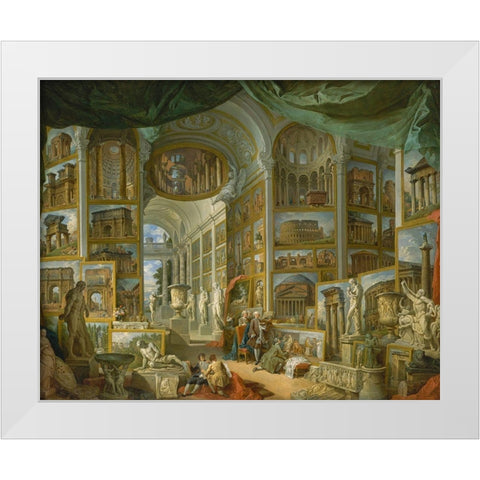 Ancient Rome White Modern Wood Framed Art Print by Panini, Giovanni