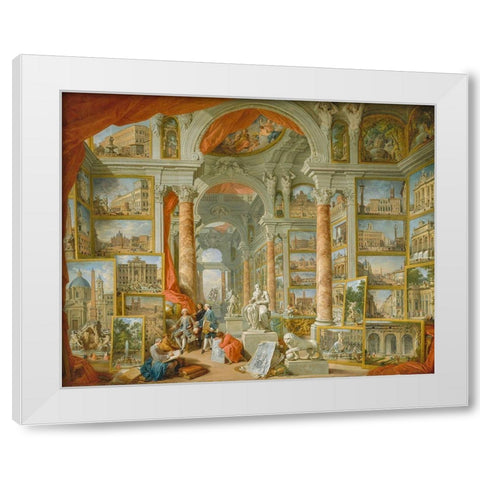 Modern Rome White Modern Wood Framed Art Print by Panini, Giovanni
