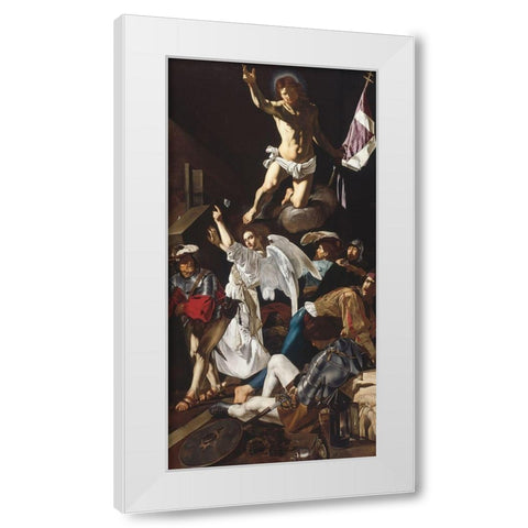 The Resurrection White Modern Wood Framed Art Print by CaravaggioÂ 