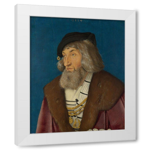 Portrait of a Man White Modern Wood Framed Art Print by Baldung, Hans