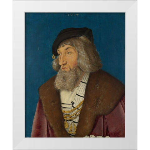 Portrait of a Man White Modern Wood Framed Art Print by Baldung, Hans