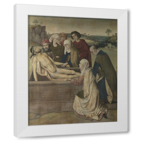 The Entombment White Modern Wood Framed Art Print by Bouts, Dieric