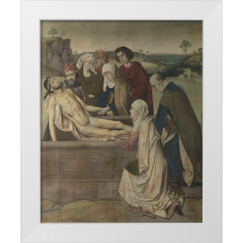 The Entombment White Modern Wood Framed Art Print by Bouts, Dieric
