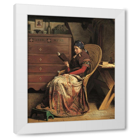 In a Pine Wood White Modern Wood Framed Art Print by Dalsgaard, Christen