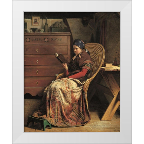 In a Pine Wood White Modern Wood Framed Art Print by Dalsgaard, Christen