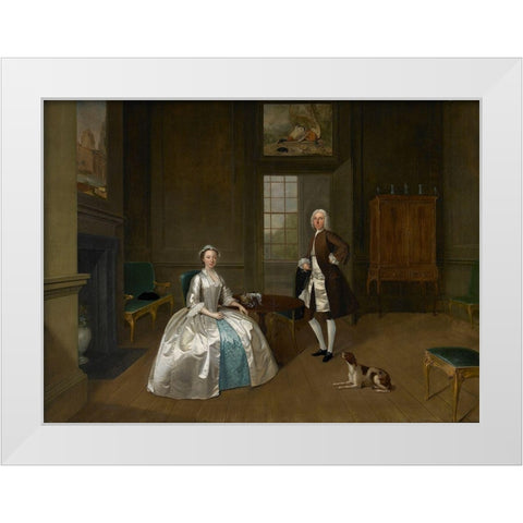 Mr. and Mrs. Atherton White Modern Wood Framed Art Print by Devis, Arthur