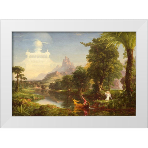 The Voyage of Life Youth White Modern Wood Framed Art Print by Cole, Thomas