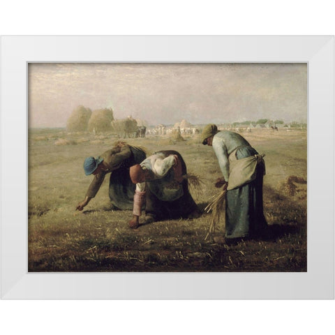 The Gleaners White Modern Wood Framed Art Print by Millet, Jean-Francois