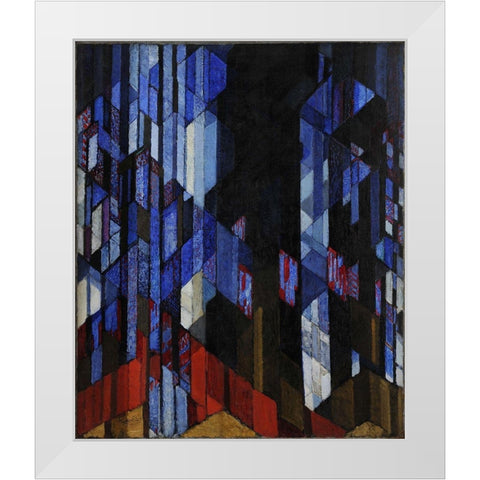 The Cathedral White Modern Wood Framed Art Print by Kupka, Frantisek
