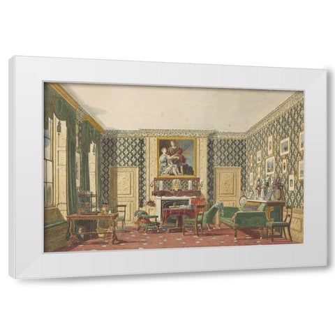 An Interior White Modern Wood Framed Art Print by Best, Mary Ellen
