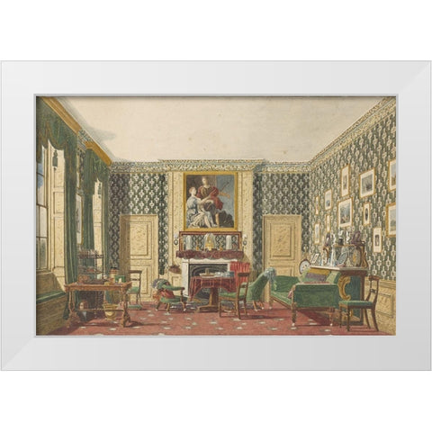 An Interior White Modern Wood Framed Art Print by Best, Mary Ellen