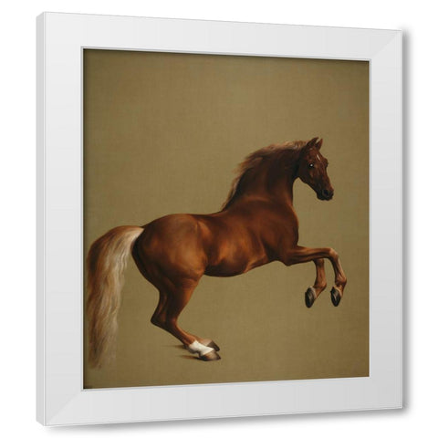 Whistlejacket White Modern Wood Framed Art Print by Stubbs, George