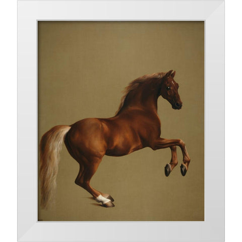 Whistlejacket White Modern Wood Framed Art Print by Stubbs, George