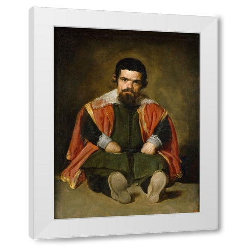 Portrait of Sebastian de Morra White Modern Wood Framed Art Print by Valazquez, Diego