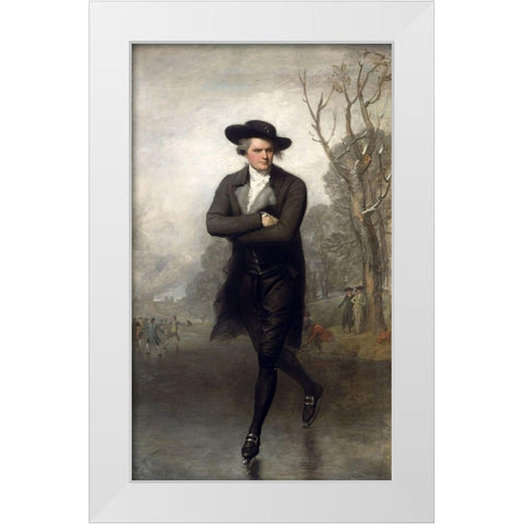 The Skater White Modern Wood Framed Art Print by Stuart, Gilbert