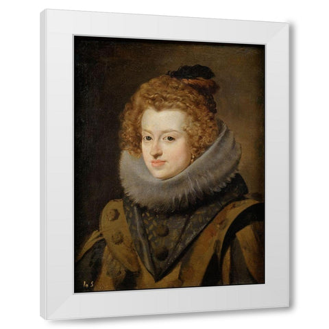 Portrait of Maria Anna White Modern Wood Framed Art Print by Valazquez, Diego