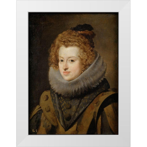 Portrait of Maria Anna White Modern Wood Framed Art Print by Valazquez, Diego