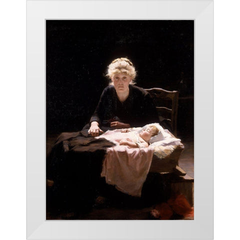 Fantine White Modern Wood Framed Art Print by Hall, Margaret Bernadine