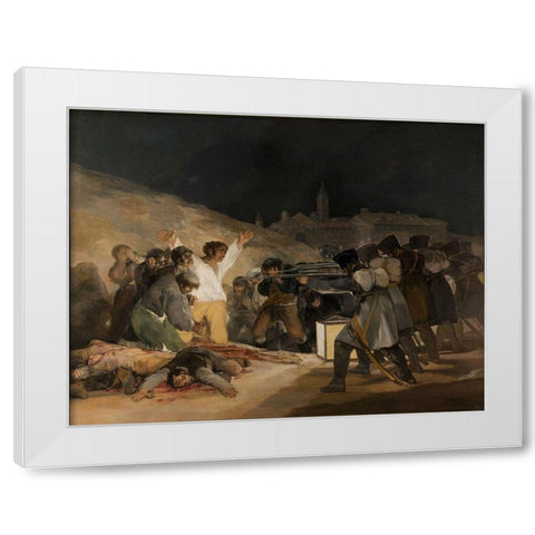 The Third of May 1808 White Modern Wood Framed Art Print by Valazquez, Diego