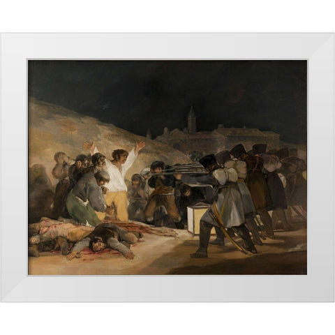 The Third of May 1808 White Modern Wood Framed Art Print by Valazquez, Diego