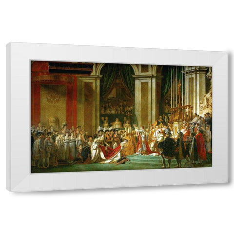 The Coronation of Napoleon White Modern Wood Framed Art Print by David, Jacques-Louis