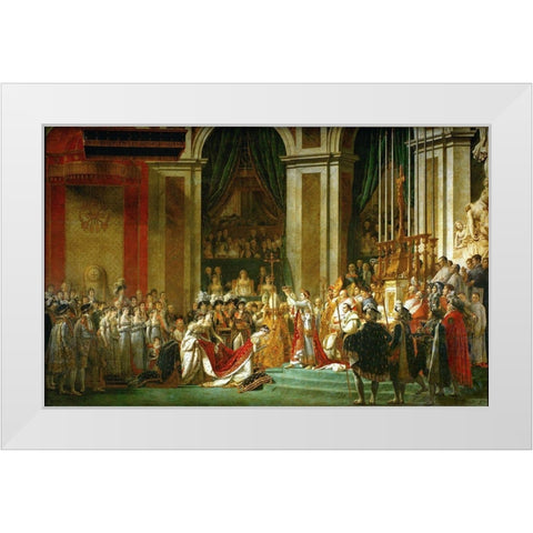 The Coronation of Napoleon White Modern Wood Framed Art Print by David, Jacques-Louis