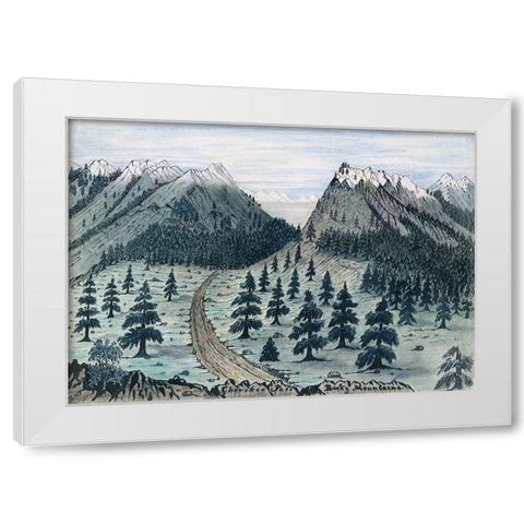 Cherokee Trail White Modern Wood Framed Art Print by Jenks, Daniel A
