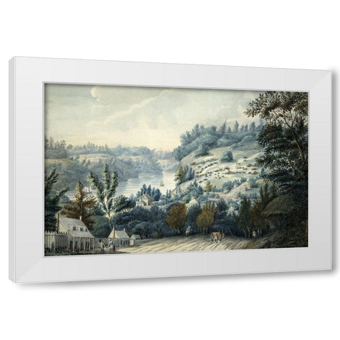 Queenstown, Upper Canada on the Niagara White Modern Wood Framed Art Print by Walsh, Edward