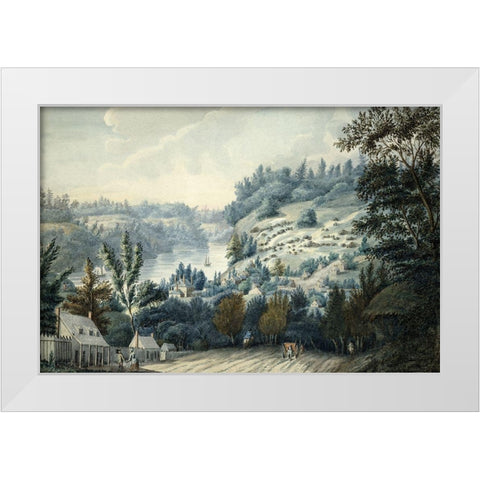 Queenstown, Upper Canada on the Niagara White Modern Wood Framed Art Print by Walsh, Edward
