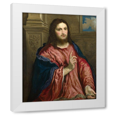 Christ as The Light of the World White Modern Wood Framed Art Print by Bordone, Paris